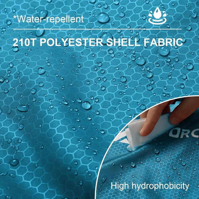 Спальний мішок Forceatt 3-4 сезони, -5°C, фланель та поліестер для дорослих, водонепроникний, теплий, для кемпінгу, відпочинку на природі та холодних умов. 10° поліестер, тафта, колір 