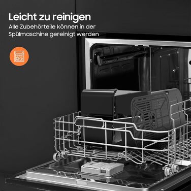 iceagle Hot Air Fryer 2 Chambers Airfryer XXL 11L - 1700 W Hot Air Fryer with 2 Compartments | Dual Zone Hot Air Fryer, 6 Cooking Functions, Touchscreen, Recipe Book Dual Basket 11L