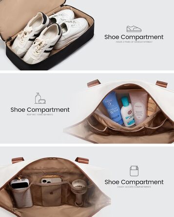 Сумка-рюкзак LOVEVOOK для жінок, 42L: водонепроникна дорожня сумка-мішок з відділенням для взуття, ідеальна для подорожей, спортзалу, пологів та Ryanair