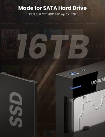 Зовнішній корпус для HDD UGREEN USB 3.0 UASP 3.5 дюймів, кейс для жорсткого диска (набір 2 шт.)