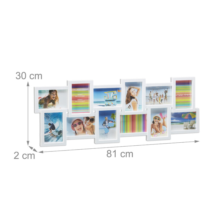 Relaxdays Photo Collage Frame - Holds 12 Photos