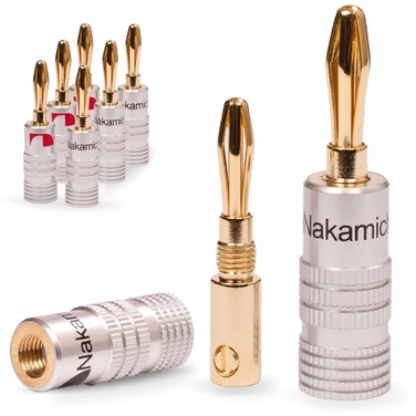 Бананові роз'єми для акустики Nakamichi HQ Gold, 8 шт.