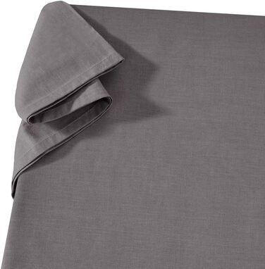 Carpe Sonno Linon Throw Blanket Sheet without Elastic Band 150x250 cm anthracite dark grey - Grippy Linon fabric 100% cotton - Versatile cloth for household use - tablecloth, sofa & armchair cover, Linon throw