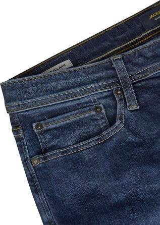 Джинси чоловічі JACK & JONES Clark Stretch Straight Fit сині (32W/32L) - класичний крій, якісний денім