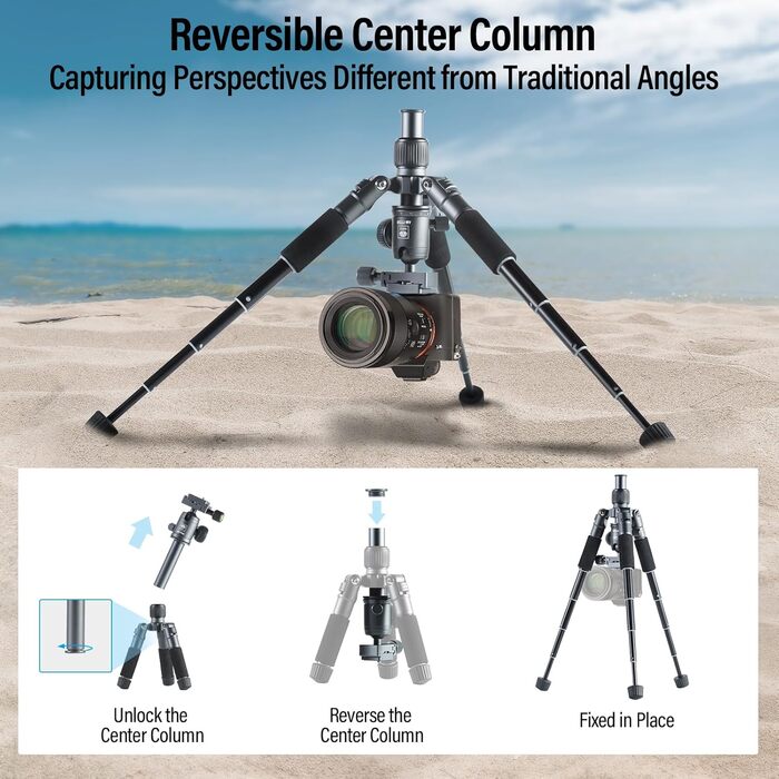 Штатив SIRUI AM-TT50: компактний, легкий, для камери та смартфона, до 10 кг, з кульковою головкою 360°