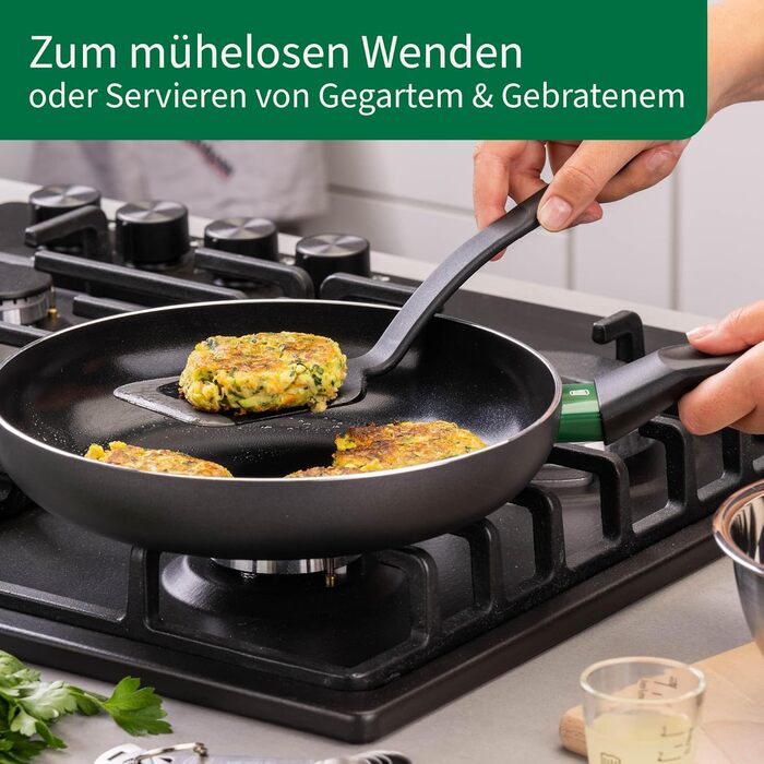 Лопатка кулінарна Fackelmann Chefkoch Premium для панірування, 26.5 см, алюміній, чорна