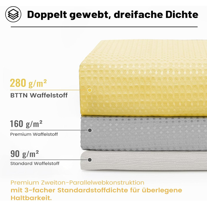 Шторка для душу BTTN вафельна, 180x200 см, антигрибкова, важка, водонепроникна, текстильна, з 12 гачками, зелена