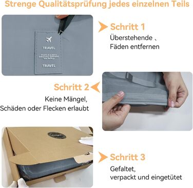 Органайзер для валізи Chijoo (12 шт, чорний) – набір кубиків для пакування, аксесуари для подорожей (сірий)