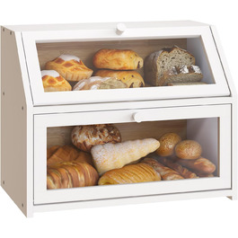 Бротокнига для кухні BMOSU: двошарова, бамбукова, велика місткість, білий колір