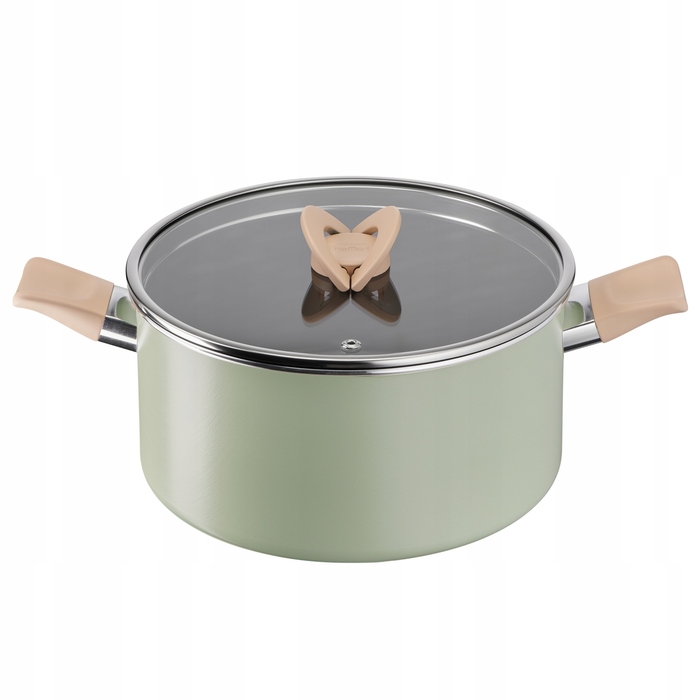 Каструля традиційна з кришкою Tefal Blossom G1744624, алюмінієва, для індукційних плит, 5,2 л
