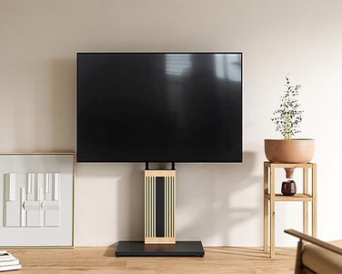 Підставка для телевізора FITUEYES Zen Series Black - дерев'яна, поворотна, регульована по висоті (32-65 дюймів)