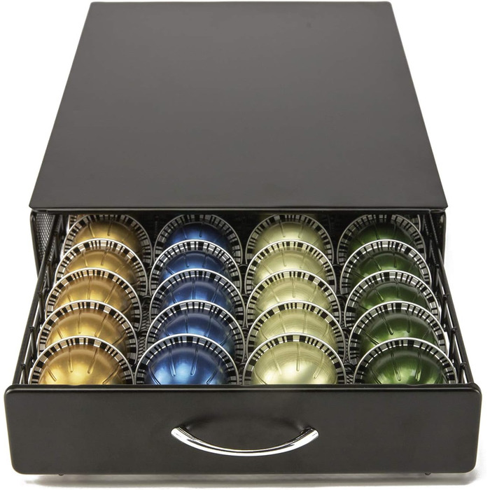 Тримач для капсул Vertuo Nespresso VertuoLine HiveNets - металевий органайзер, ящик для 40 капсул, чорний