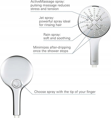 Душова лійка GROHE Rainshower SmartActive 130 26574000 Хром