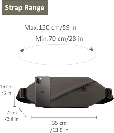 Поясна сумка через плече для чоловіків та жінок, велика, з PU шкіри, водонепроникна, для спорту, подорожей, бігу, піших прогулянок, захист від крадіжки, стильна, темно-зелена (золотий, коричневий)