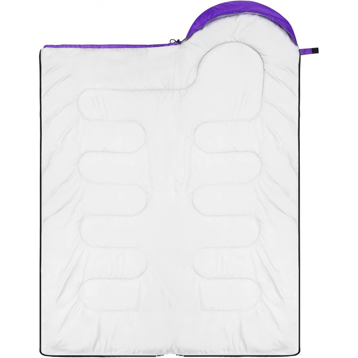 Спальний мішок Outdoor Sportneer для дорослих та дітей - легкий, портативний, для кемпінгу, походів, рюкзаків, 220x75см, фіолетовий