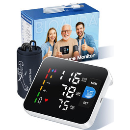 Тонометр на плече Oberarm з голосовим оповіщенням, LED-дисплеєм, для обхвату плеча 22-42 см, пам'ять на 3 користувача, зарядка Type-C, чорний