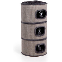 Котячий будиночок-крісло Tony: когтеточка, будинок, 3 печери, 90 см, сіра | CanadianCat