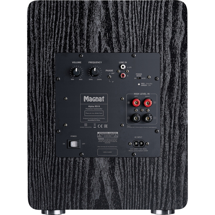 Активний сабвуфер Magnat Alpha RS 8, 89 Вт, чорний