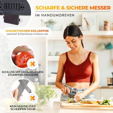 Електричний точило для ножів Diamant TG2202 - 3 фази, 15 градусів, з магнітним збирачем стружки