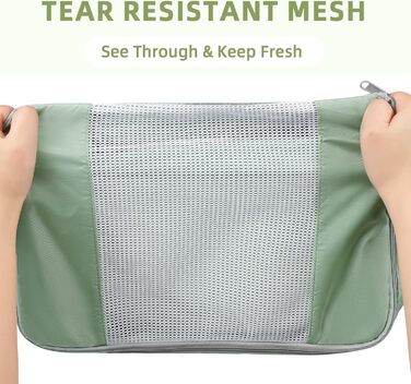 Набір органайзерів для подорожей BAGAIL (8 шт.) різних розмірів – Matcha Green