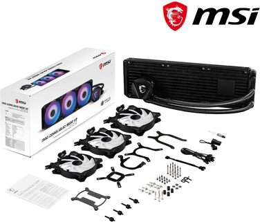 MSI MAG CoreLiquid 360R V2 - Система водяного охолодження CPU з RGB, для AMD та Intel, 360 мм