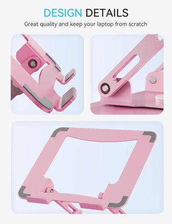 Підставка для ноутбука Soundance 360° з регулюванням висоти, чорна (C-Pink), 10-15,6 дюймів