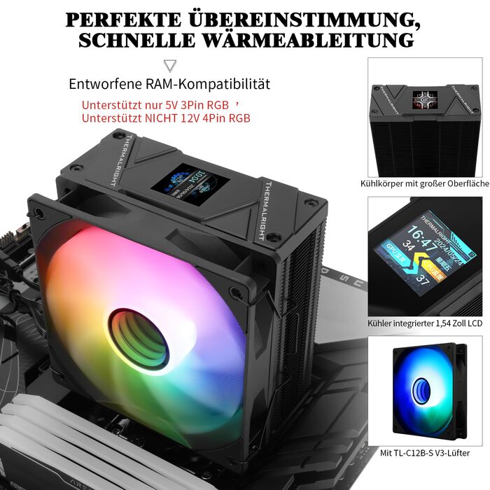 Thermalright Assassin Spirit 120 Vision ARGB: Кулер CPU з IPS LCD екраном 1.54