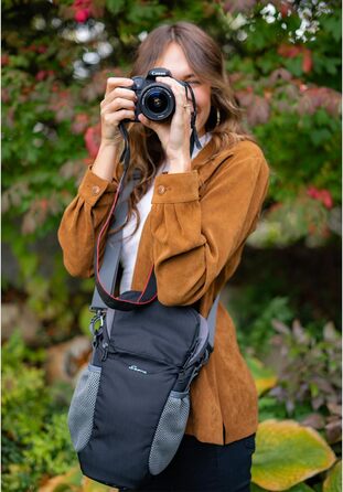 Водонепроникна сумка для камери S-ZONE для фотографів, сумісна з Nikon, Canon, Sony (чорна)