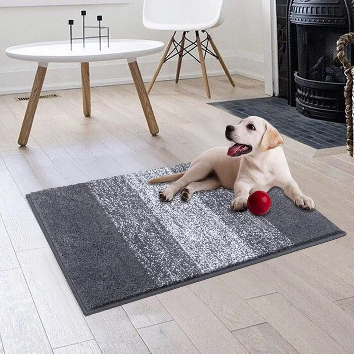 М'який килимок для ванної кімнати сірого кольору з мікрофібри, 60 x 90 см. Нековзний, машинне прання, швидковисихаючий. Килимок для ванни, килимок для душу, придбання для ванної кімнати.