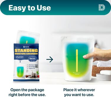 Dry & Dry [8 Pack] [Net 286.3 g/Pack] Premium Moisture Absorber to Control Excess Moisture for Basements, Closets, Bathrooms, Laundry Rooms, Dehumidifiers, Moisture Absorbers