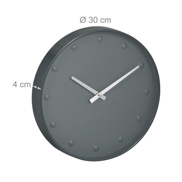 Relaxdays Gray Wall Clock