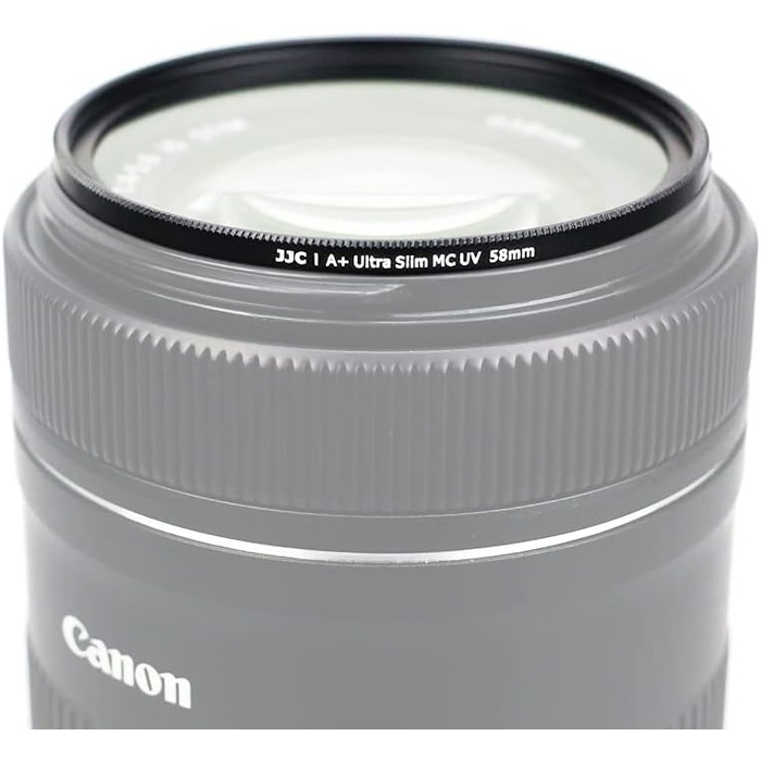Фільтр JJC UV, 49 мм, ультратонкий, багатошарове покриття, захист від UV-променів, об'єктив для Canon Sony DSLR з різьбою 49 мм (Срібний)