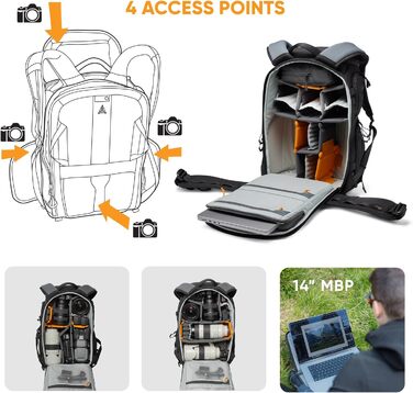 Lowepro ProTactic 350 AW II: Рюкзак для камери та дрона з відділенням для MacBook 13