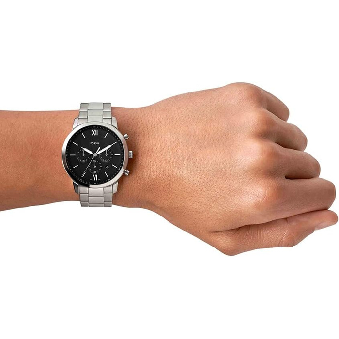 Годинник чоловічий Fossil Neutra Chronograph, сріблястий браслет, кварцовий механізм