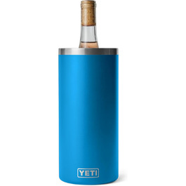 YETI Rambler Wine Chiller - Stainless Steel Insulated Wine Cooler (Big Wave Blue)