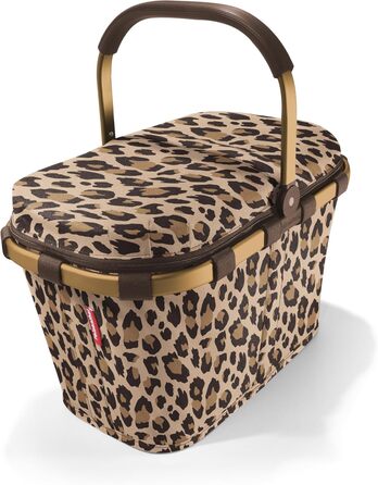 Термосумка-корзина reisenthel carrybag iso з кришкою, водонепроникна, леопардовий принт, для покупок, з функцією охолодження