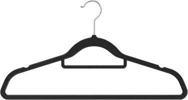 Набір вішалок для одягу OGIVO, 50 шт. - чорні, з антиковзаючою поверхнею, для краваток та сорочок