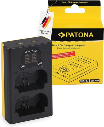 PATONA Akku NP-W235 для камери (2600 mAh) з USB Дисплеєм DUAL LCD - сумісний з USB-C та Micro-USB