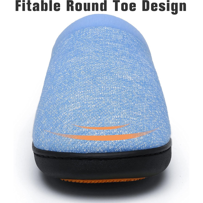 Тапочки домовиті жіночі Mishansha Herren з піною пам'яті, антиковзаючі, розмір 36-49 (Небесно-блакитний, 48 EU)
