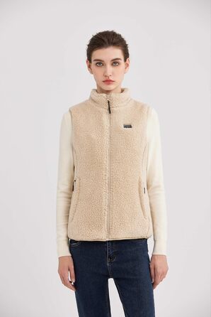 Електрична гріюча жилетка Daen з акумулятором 16000mAh, Sherpa, флісова жилетка для активного відпочинку та катання на лижах (XS, Хакі)