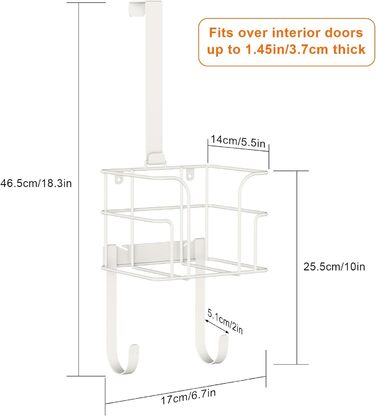 Кріплення для прасувальної дошки TJ.MOREE для дверей/стіни, біле. Організатор для прасування, зберігання прасувальної дошки та праски.