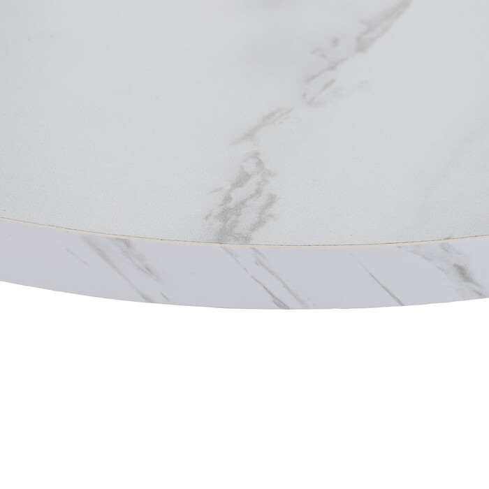 Relaxdays Side Table Set of 2, Marble Look & Metal