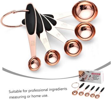 MAGICLULU 3 Sets Rose Gold Measuring Spoons, Measuring Cups, Scoops, Grill Plate, Baking Mold, Cocktail Spoon, Measuring Spoon, Kitchen Baking Utensils, Kitchen Accessories, Stainless Steel