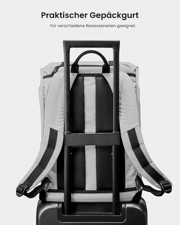 tomtoc Laptop Backpack for Women and Men, Vintage Daypack Daypack Casual Backpack with 22 Liters for Everyday Use, Leisure, University, School, Classic Backpacks Fits 13-15.6 Inch Laptops, Black (Gray)