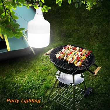 LETOUR Camping Lantern, 2 Pack Camping Light 5000 Lumens / 60W / USB Rechargeable, 5 Lighting Modes, for Family Gatherings / Outdoor Events / Birthday Parties / Camping