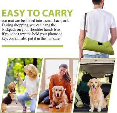 Складана водонепроникна ковдра для собак на прогулянку - килимок для собак Outdoor, 100 x 70 см, нековзний - ковдра для домашніх тварин, собак, цуценят, котів