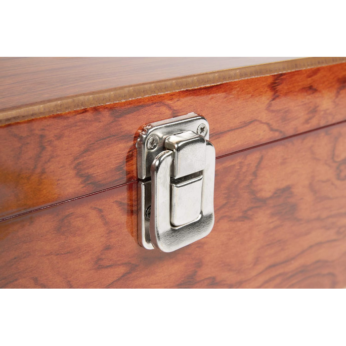 Набір аксесуарів для бару BRUBAKER 6-в-1 з ящиком для вина - дизайн з благородного дерева - набір сомельє з нержавіючої сталі з виливальником + пробкою + термометром для вина + кільцем від крапель - подарунковий набір сріблястого кольору