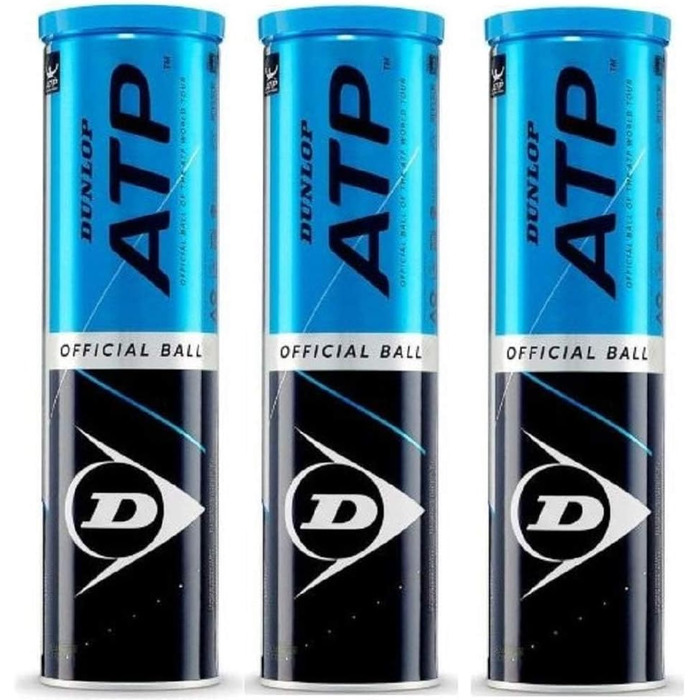 Dunlop ATP Official Tennis Balls - 12 Pack (3 x 4)