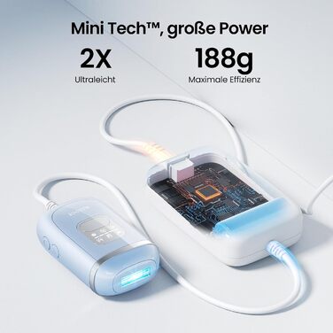 Прилад для епіляції IPL 22J, 78W, з охолодженням сапфіром, для дому, для обличчя, бікіні, пахв, блакитний