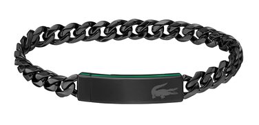 Браслет Lacoste BASELINE чоловічий срібний або чорний (чорний)